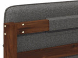 Bed Frame with Upholstered Headboard Dark Brown and Light Grey 904082