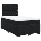 Box Spring Bed with Mattress Black 120x190 cm Small Double Velvet 3290866