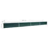 Raised Bed Green Galvanised steel 600x80x45 cm Raised Bed 47073