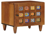 Bedside Cabinet Brown 40 x 33 x 46 cm Solid Mango Wood 4018220
