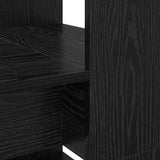 Desk with Shelf Black Oak 113 x 54 x 120 cm Engineered Wood 869275