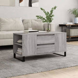 Coffee Table Grey Sonoma 102x44.5x50 cm Engineered Wood 831010
