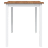 5 Piece Dining Set Brown and White 240884