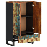 Highboard with Drawer 60x33x100 cm Solid Wood Reclaimed&Iron 352935