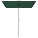 Garden Parasol Green Aluminium Medium Rotatable Garden Parasol 47328