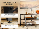 Industrial-Style TV Stand, with 35&deg Swivel Bracket - Dark Brown T3398P377885