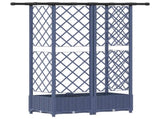 Raised Bed with Trellis and Roof Grey 124 x 40 x 123 cm PP 42032569