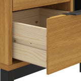 Bedside Cabinet "FLAM" 49x35x50 cm Solid Wood Pine 357813