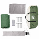 Cabin Tent with Roof Green 8-Person Polyester and Steel 42028587