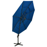 4-Tier Garden Parasol with Aluminium Pole Azure Blue 3x3 m 313835
