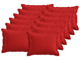 Cushion with Pillow HOUTEN 12 pcs Red Faux Linen 934614