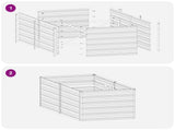 Raised Garden Bed Rusty 160 x 80 x 55 cm corton 8006402