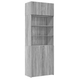Storage Cabinet Grey Sonoma 80x42.5x225 cm Engineered Wood 3281348