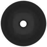 Bathroom Sink Ceramic Matt Black Round 146986