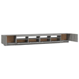 3 Piece TV Cabinet Set with LED Lights Grey Sonoma Engineered Wood 3120177