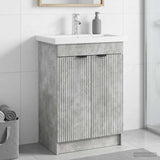 Bathroom under Sink Cabinet Concrete Grey 78.5 x 37.5 x 81 cm 890107