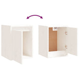 Wall Cabinets 2 pcs White 30x30x40 cm Solid Wood Pine 813478