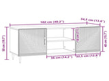 TV Cabinet Grey Sonoma 102 x 34.5 x 50 cm Engineered Wood 894931