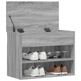 Shoe Bench Grey Sonoma 60x30x45 cm Engineered Wood 816051