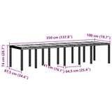 Garden Dining Set 15 pcs Anthracite Polt rattan 3378633