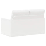 2 Seater Sofa White 130 x 81 x 82 cm Fabric 42041050