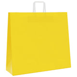 Paper Bags 250 pcs with Handles Yellow 54x15x49 cm 4102018