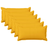 Cushion with Pillow HOUTEN 6 pcs Light Yellow Faux Linen 933833