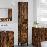Bathroom Cabinet with Drawer Smoked Oak 31.5 x 33 x 190 cm 883409