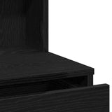 Dressing Table Set with Drawer 2 pcs Black Oak Engineered Wood 3333071