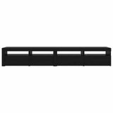 TV Cabinet Set 3 pcs Black Oak Engineered Wood 3332522