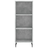 Highboard Concrete Grey 34,5x34x180 cm Engineered Wood 3198997