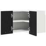 Hanging Cabinet Black Oak and White 57 x 57 x 40 cm 884187