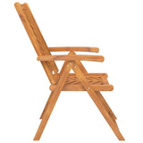 Reclining Garden Chair Set of 3 Natural wood Solid acacia wood 362232