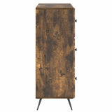 Drawer Cabinet Smoked Oak 66 x 34.5 x 90 cm Engineered Wood 895530