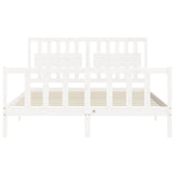 Bed Frame without Mattress White 160x200 cm Solid Wood Pine 3192437