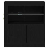 LED Sideboard Black 60.5 x 37 x 67 cm Engineered Wood 863014