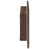 ZNTS LED Bathroom Mirror Brown Oak 60x8.5x38 cm Engineered Wood 834929