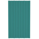 Roof Panels 36 pcs Galvanised Steel Green 80x45 cm 317200