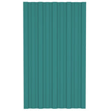 Roof Panels 36 pcs Galvanised Steel Green 80x45 cm 317200