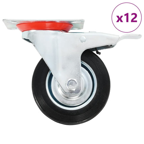 12 pcs Swivel Casters 100 mm 277962