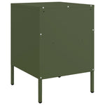 ZNTS Bedside Cabinet Olive Green 36x39x50.5 cm Steel 843062