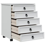 Rolling Cabinet with Drawers CORONA White 42040534