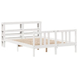 Bed Frame with Headboard without Mattress White 140x200 cm 3305970
