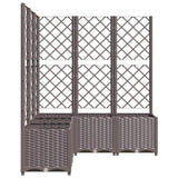 Garden Planter with Trellis Brown 120x120x136 cm PP 318267