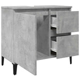 Sink Cabinet Concrete Grey 65x33x60 cm Engineered Wood 857122