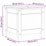 Garden Planter Wax Brown 40 x 40 x 39 cm Solid Pine Wood 8000922