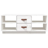 Coffee Table White 100x50x41 cm Solid Wood Pine 818271