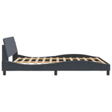 Bed Frame "Dover" Dark Grey 152x203 cm Velvet 373292