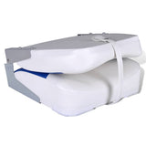 Boat Seat Foldable Backrest With Blue-white Pillow 41x36x48cm 90419