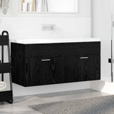 Sink cabinet with Storage with Door Black Oak Engineered Wood 880443